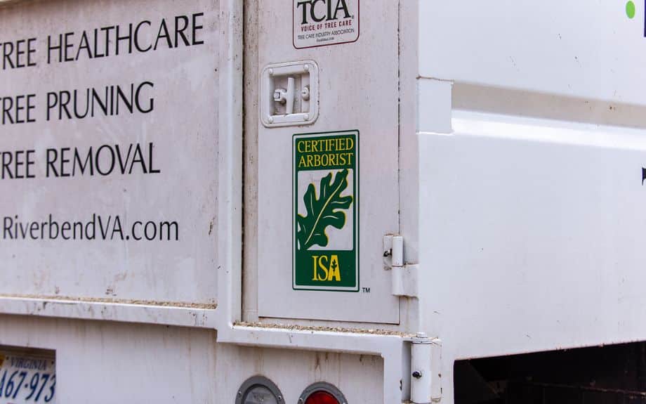 Logos showing the ISA and TCIA on Riverbend’s truck.